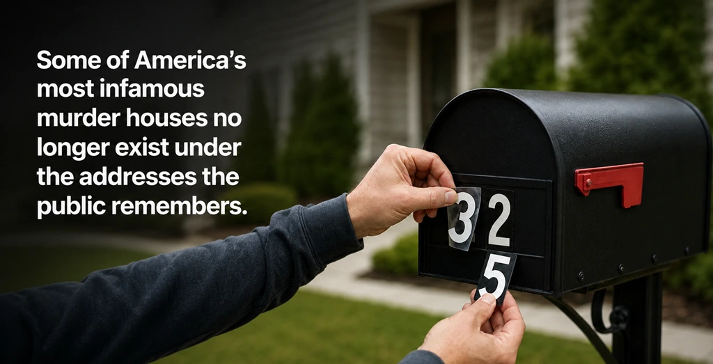 Some of America’s most infamous murder houses no longer exist under the addresses the public remembers.